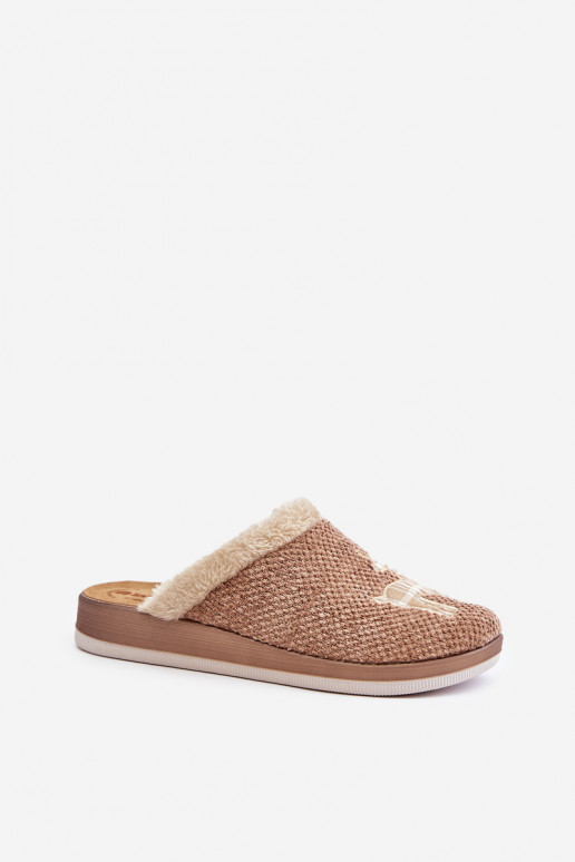 Hausschuhe Feminin mit Hirsch und ein Pelzmantel Inblu CT000034 Beige Hausschuhe Feminin mit Hirsch und ein Pelzmantel Inblu CT000034 Beige