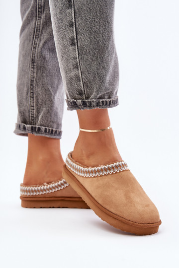 Comfortabel schoenen eigengemaakt Slippers Z Haftem Dames Inblu FX000021 bruine kleur