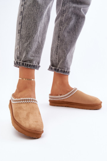 Pratique chaussures fait maison Chaussons Z Haftem Féminin Inblu FX000021 marron 2