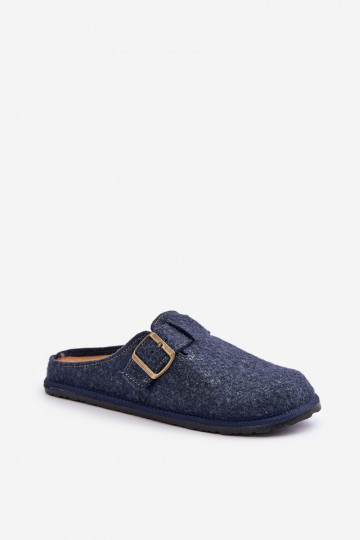 Pantoufles confortables pour hommes avec boucles Inblu SI000019 bleu foncé