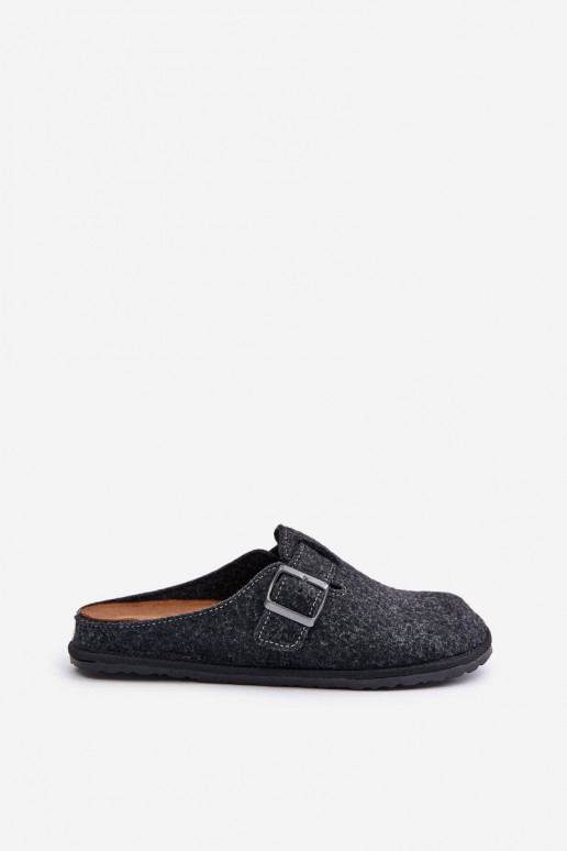 Pantoufles confortables pour hommes avec boucles Inblu SI000019 couleur grise Pantoufles confortables pour hommes avec boucles Inblu SI000019 couleur grise