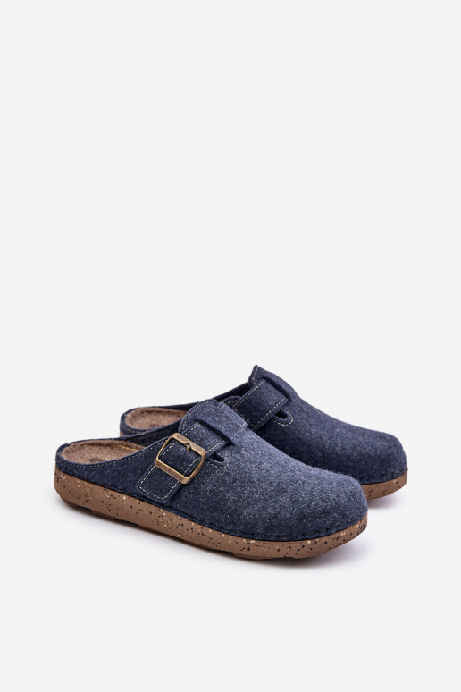 Slippers voor mannen met gespen Slippers Preventieve inbl MT000012 donkerblauIn