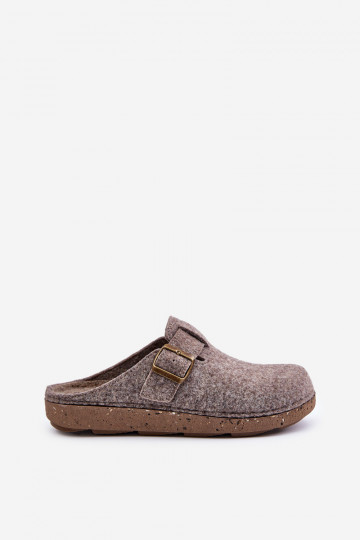 Chaussons pour hommes avec boucles Chaussons Inblu préventif MT000012 beige 2