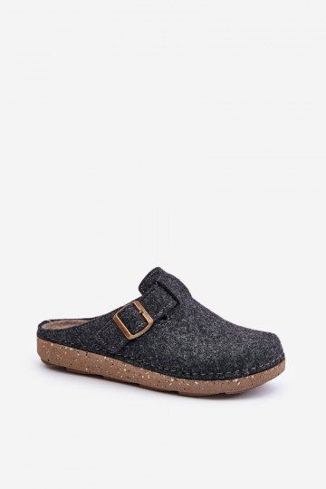 Pantoufles pour hommes avec boucles Pantoufles Préventive Inblu MT000012 gris