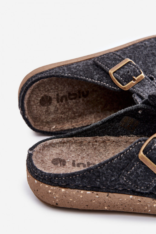 Chaussons pour hommes avec boucles Chaussons Inblu préventif MT000012 couleur grise Chaussons pour hommes avec boucles Chaussons Inblu préventif MT000012 couleur grise