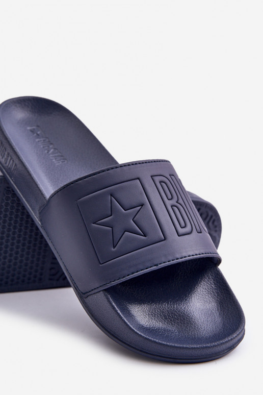 Pantoufles légères pour hommes Z Logo Big Star OO174031 bleu foncé