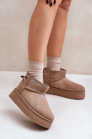 Niedrige Schneestiefel mit Plateau Big Star OO274A100 beige 2