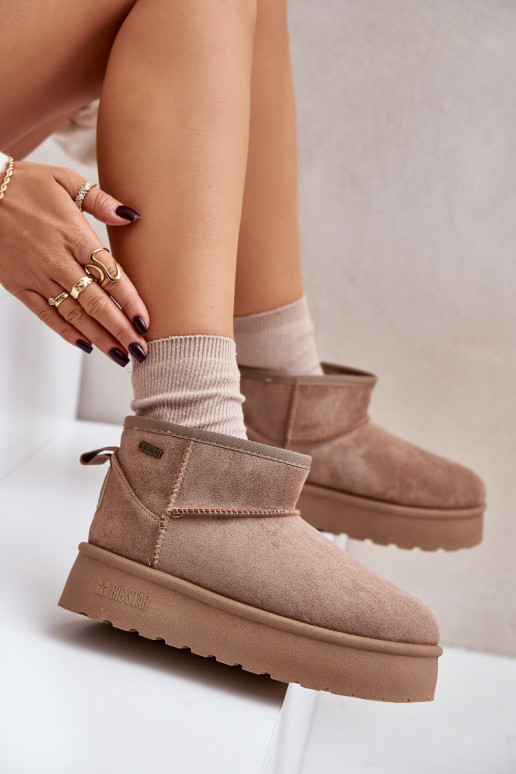 Laag SneeuIn laarzen met platform Big Star OO274A100 beige Laag SneeuIn laarzen met platform Big Star OO274A100 beige