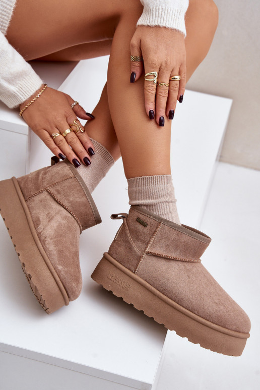 Laag SneeuIn laarzen met platform Big Star OO274A100 beige Laag SneeuIn laarzen met platform Big Star OO274A100 beige