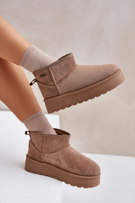 Laag SneeuIn laarzen met platform Big Star OO274A100 beige Laag SneeuIn laarzen met platform Big Star OO274A100 beige