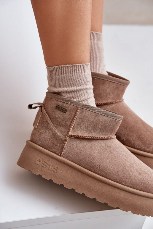 Niedrig Schneestiefel mit einer Plattform Big Star OO274A100 Beige Niedrig Schneestiefel mit einer Plattform Big Star OO274A100 Beige