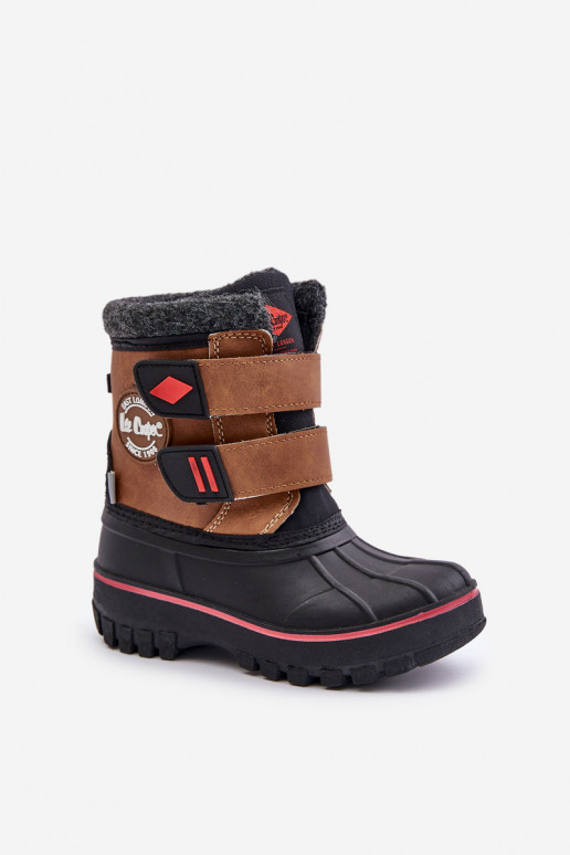 SneeuIn laarzen Kinderen met zelfklevende bevestigingsmiddelen Lee Cooper LCJ-24-44-2864K bruine kleur SneeuIn laarzen Kinderen met zelfklevende bevestigingsmiddelen Lee Cooper LCJ-24-44-2864K bruine kleur