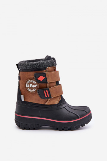 Bottes de neige pour enfants avec fermetures adhésives Lee Cooper LCJ-24-44-2864K marron 2