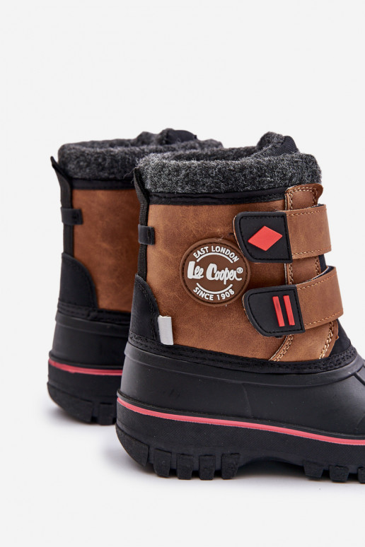 SneeuIn laarzen Kinderen met zelfklevende bevestigingsmiddelen Lee Cooper LCJ-24-44-2864K bruine kleur SneeuIn laarzen Kinderen met zelfklevende bevestigingsmiddelen Lee Cooper LCJ-24-44-2864K bruine kleur