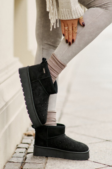 Schneestiefel Mit Dekoration mit einer Plattform Big Star OO274A105 schZuarze Farbe