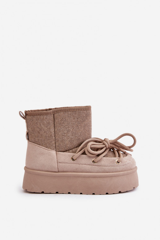 SneeuIn laarzen met stijlvolle details met platform beige Het heeftvora SneeuIn laarzen met stijlvolle details met platform beige Het heeftvora