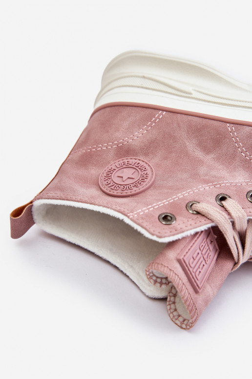 réchauffer Chaussures de loisirs avec une plateforme Big Star OO274071 couleur rose