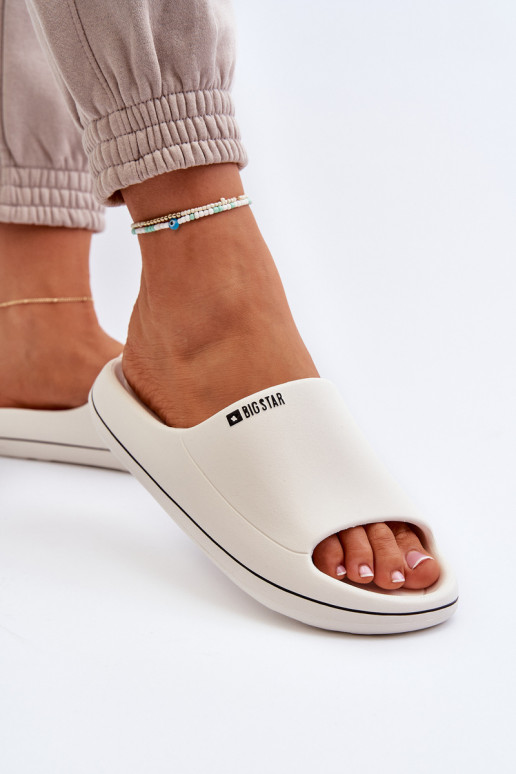  Pantoufles pour femmes Big Star NN274A043 couleur blanche