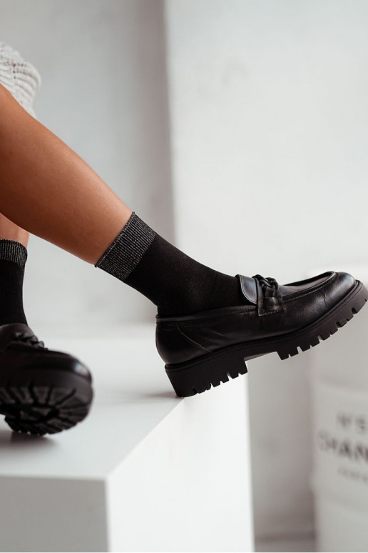 Chaussettes pour femmes BaÀełniane Z LurekHibouxm Ściągaczem couleur noire Chaussettes pour femmes BaÀełniane Z LurekHibouxm Ściągaczem couleur noire