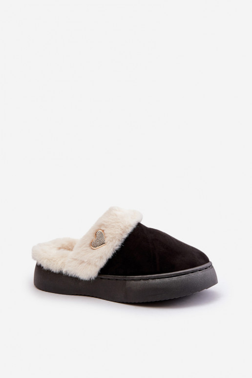 Slippers Dames met bont I Ozdobnym Hartenm zInart Otielo Slippers Dames met bont I Ozdobnym Hartenm zInart Otielo