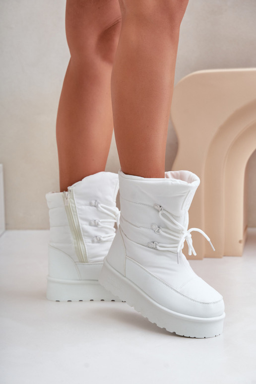 Bottes de neige avec une plateforme Au Château Big Star OO274886 couleur blanche