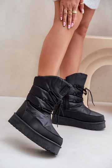 Bottes de neige avec une plateforme Au Château Big Star OO274884 couleur noire