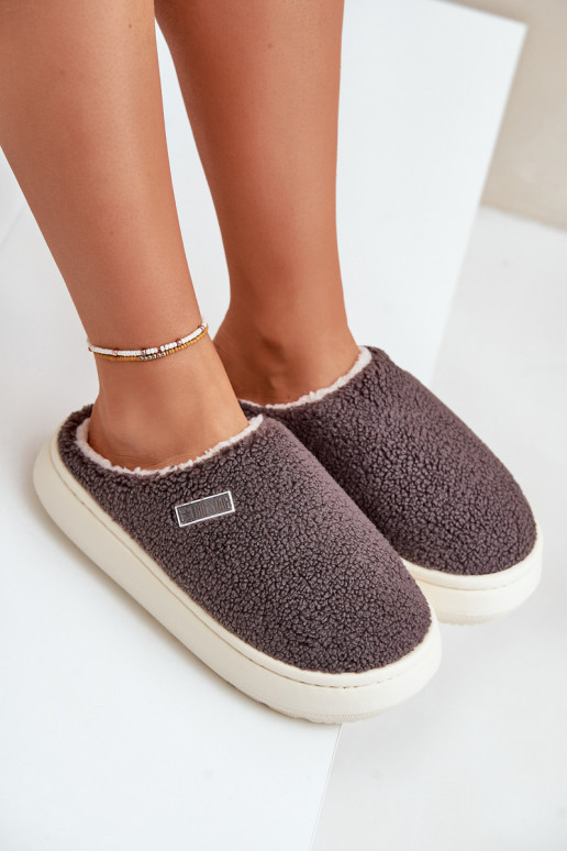 opInarmen Slippers Op dikke zool Big Star MM274134 grijs opInarmen Slippers Op dikke zool Big Star MM274134 grijs