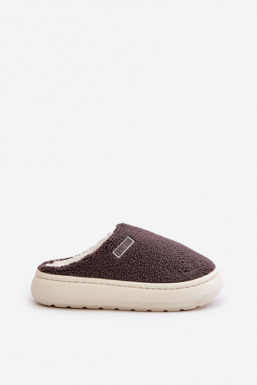 opInarmen Slippers Op dikke zool Big Star MM274134 grijs opInarmen Slippers Op dikke zool Big Star MM274134 grijs