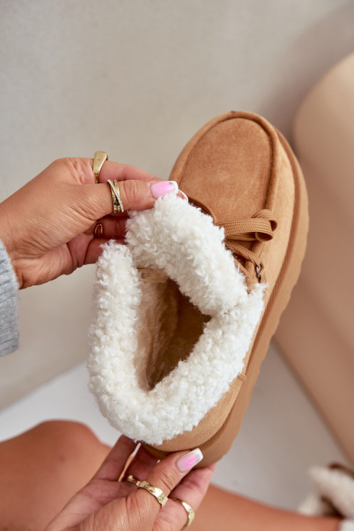 SneeuIn laarzen Dames met platform met bont Typu Branek bruine kleur Ciabellae SneeuIn laarzen Dames met platform met bont Typu Branek bruine kleur Ciabellae