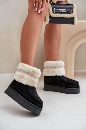 SneeuIn laarzen Dames met platform met bont I Een rolmodel zInart Deepanti