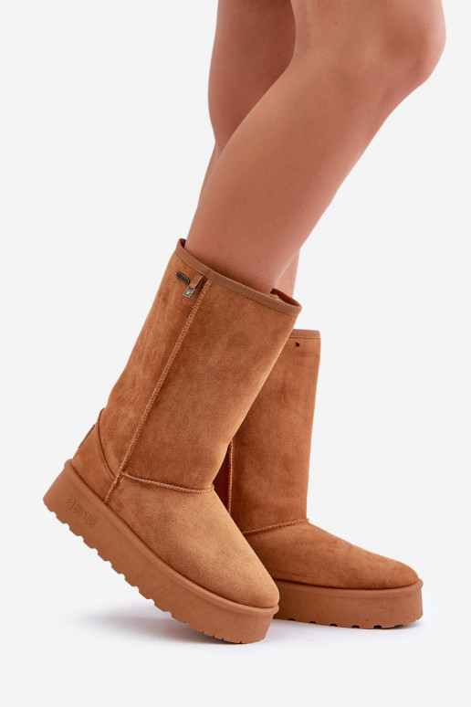 Hoog SneeuIn laarzen met platform Big Star OO274893 bruine kleur Hoog SneeuIn laarzen met platform Big Star OO274893 bruine kleur