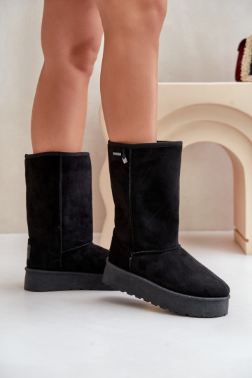 Grand Bottes de neige avec une plateforme Big Star OO274895 couleur noire 2