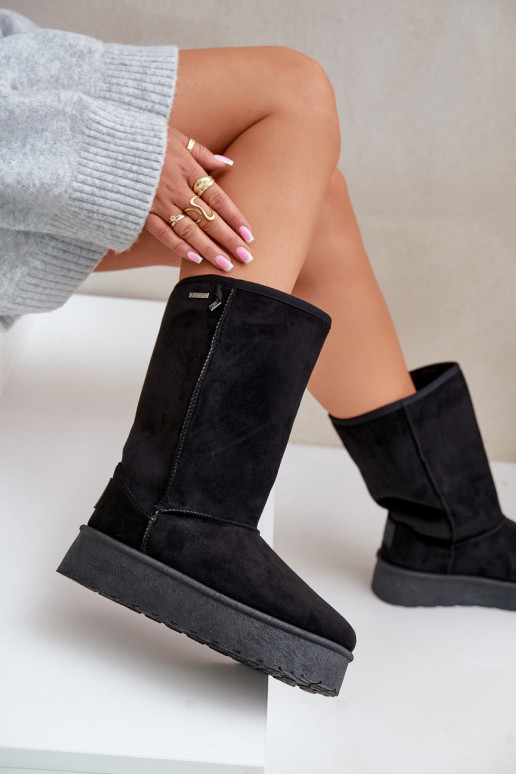 Grand Bottes de neige avec une plateforme Big Star OO274895 couleur noire Grand Bottes de neige avec une plateforme Big Star OO274895 couleur noire