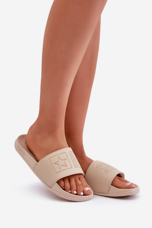 Lichtgewicht pantoffels Big Star OO274043 beige Lichtgewicht pantoffels Big Star OO274043 beige