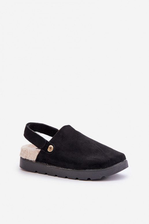 Slippers Dames met platform opInarmen met bont erin Typu Baranek zInart Sanilora Slippers Dames met platform opInarmen met bont erin Typu Baranek zInart Sanilora