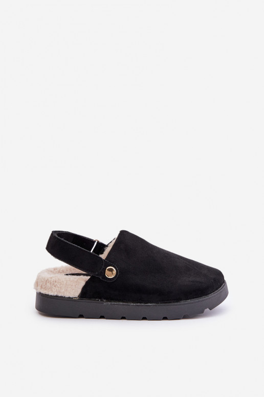 Slippers Dames met platform opInarmen met bont erin Typu Baranek zInart Sanilora Slippers Dames met platform opInarmen met bont erin Typu Baranek zInart Sanilora