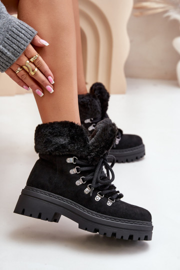 met veters schoenen Dames met bont zInart Vaminia