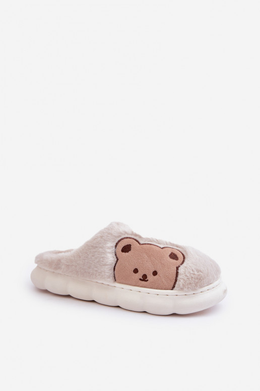 avec un manteau de fourrure Chaussons Féminin Nounours beige Firedi avec un manteau de fourrure Chaussons Féminin Nounours beige Firedi