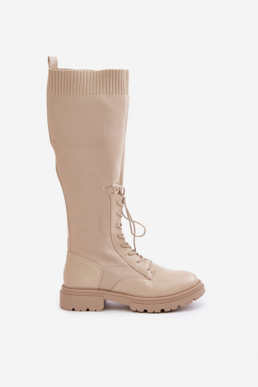 Ein überzeugendes Stilvollll Stiefel Ze SkarpetkoZuą CholeZuką Beige Iranel Ein überzeugendes Stilvollll Stiefel Ze SkarpetkoZuą CholeZuką Beige Iranel