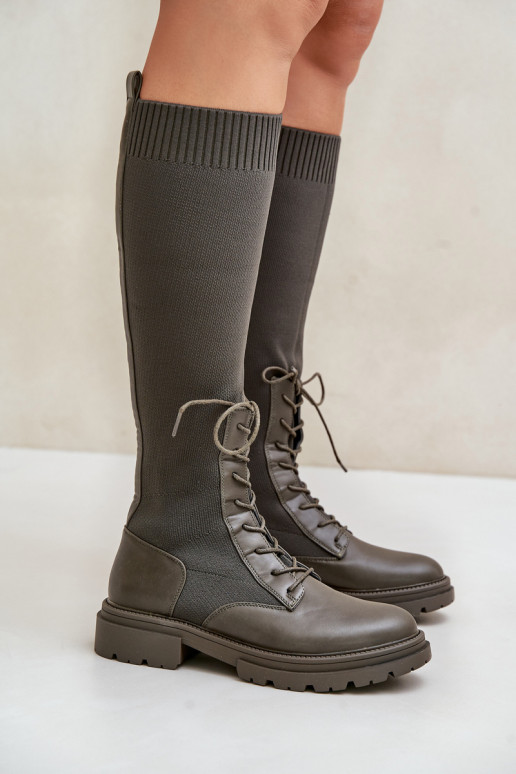 Un modèle convaincant bottes Ze SkarpetkoÀą CholeÀką couleur kaki Iranel Un modèle convaincant bottes Ze SkarpetkoÀą CholeÀką couleur kaki Iranel