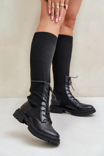 Un modèle convaincant bottes Ze SkarpetkoÀą CholeÀką couleur noire Iranel