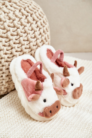 Kindisch mit Pelzmantel Hausschuhe Mit einem Thema KroZuy pinke Farbe Tamorrin 2