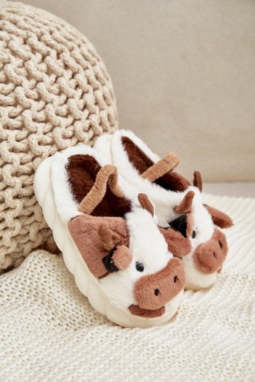 Kindisch mit Pelzmantel Hausschuhe Mit einem Thema KroZuy braune Farbe Tamorrin 2