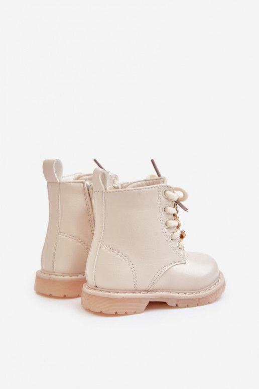 sich Zuarm laufen Stiefel Kindisch Mit Bär Zum Schloss Beige Enchanta