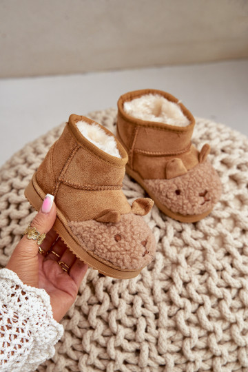 Bottes de neige chaudes pour enfants Lamy marron Esandira