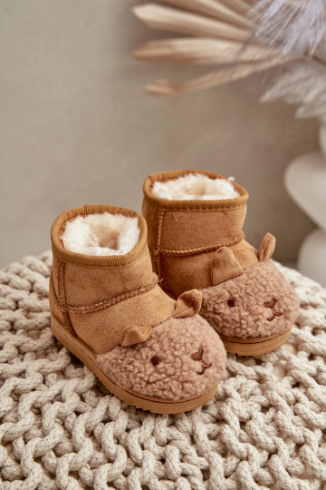 Bottes de neige chaudes pour enfants Lamy marron Esandira 2
