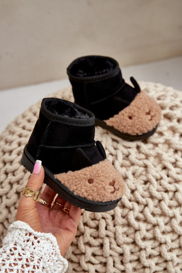 Bottes de neige chaudes pour enfants Lamy couleur noire Esandira