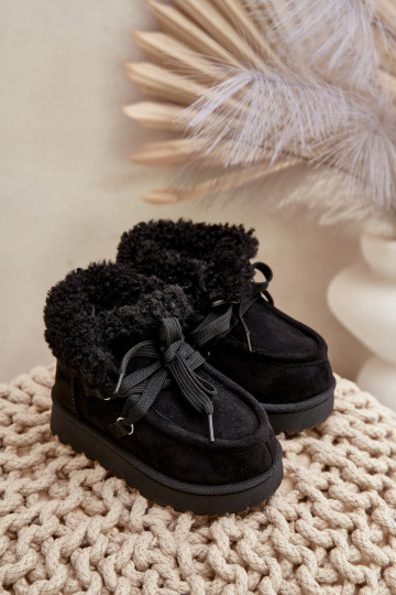 Schneestiefel Stiefel Kindisch sich Zuarm laufen mit Fell innen schZuarze Farbe Adelane 2