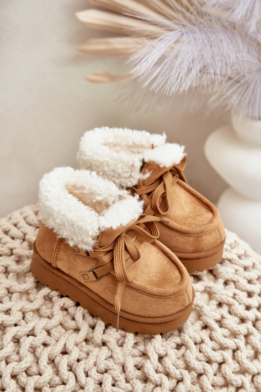 Bottes de neige Bottes Puéril réchauffer avec de la fourrure à l intérieur marron Adelane