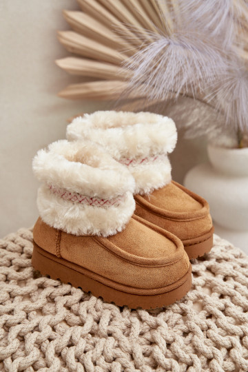Bottes de neige Bottes Puéril avec un manteau de fourrure I Un exemple marron Melefia 2